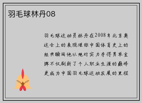 羽毛球林丹08